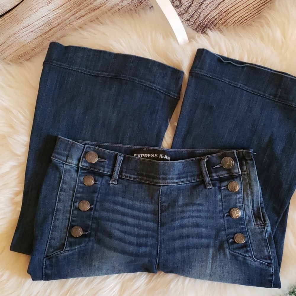 Express Flare High Waisted Jeans, Sz 8R